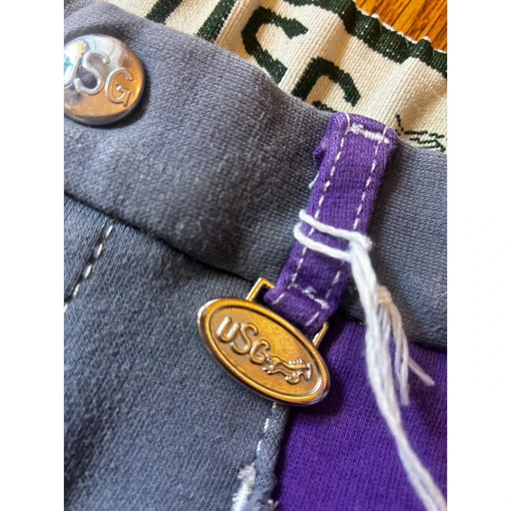 USG Equestrian Riding Breeches Horseback Performance Gear Kids 12 Grey Purple